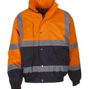 Herren Arbeitsjacke Sicherheitsjacke Fluo 2-Tone Bomber Jacket Profi Workwear